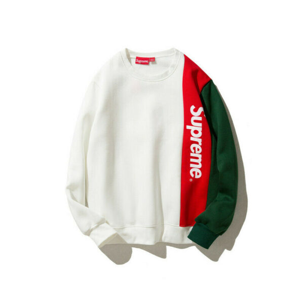 Supreme-Inspired Custom Sweatshirt – Colorblock Streetwear for New Brands | YarnEnterprises - Image 5