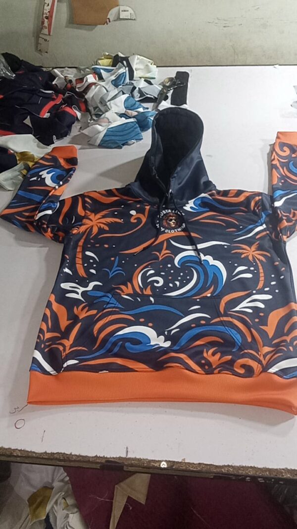 Tropical Surf Wave Hoodie – Bold Ocean Print Streetwear for Men - Image 6