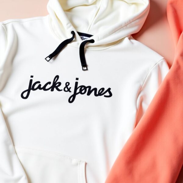 White Custom Hoodie with Jack & Jones Print – Yarn Enterprises - Image 4