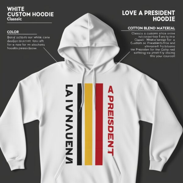Premium White Pullover Hoodie – Unisex, Soft Cotton, Plain Front - Image 5